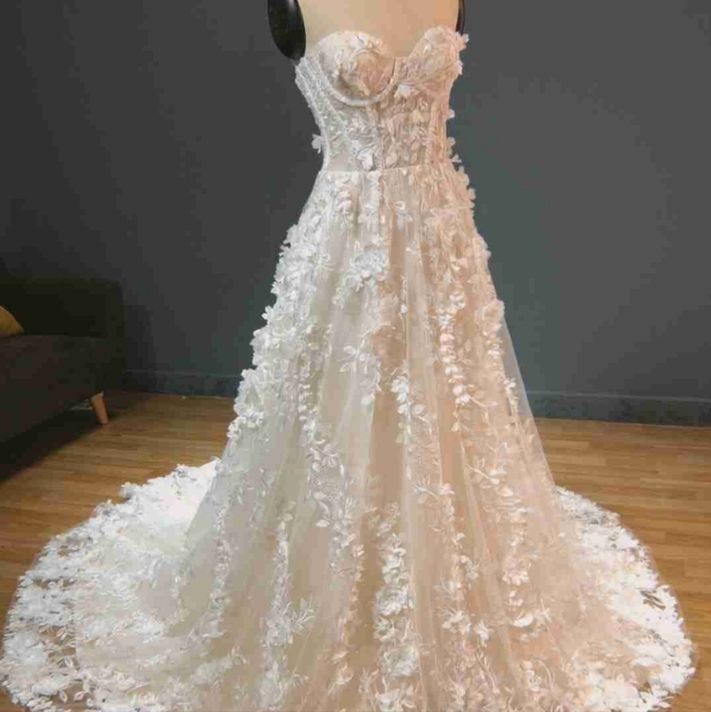 Caris 3d floral Wedding Dress